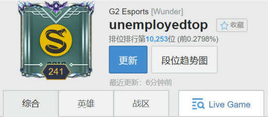 Wunder修改账号ID，G2大洗牌在即