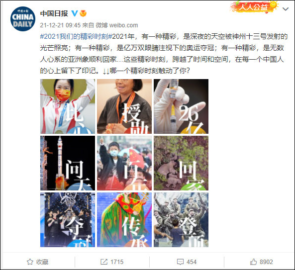 中国日报更推“2021我们的精彩时刻”，EDG夺冠入选
