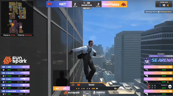 CSGO：NKT击败NewHappy 晋级下一轮