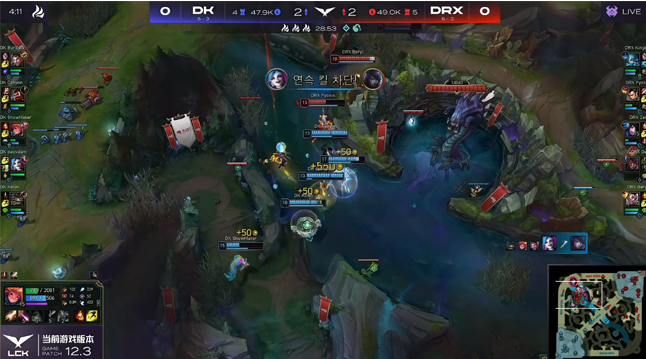 金克丝和霞输出稳健，DRX以2-1战胜DK