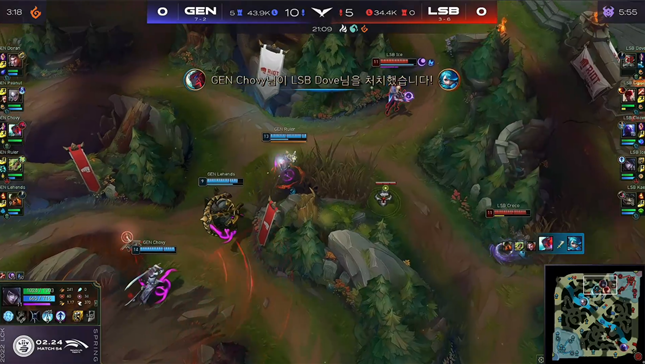 GEN个人能力和临场决策强于对手，以2-0轻取LSB