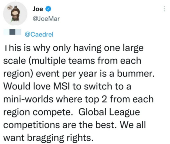 T1战队高层建议赛区前二队伍参加MSI季中赛