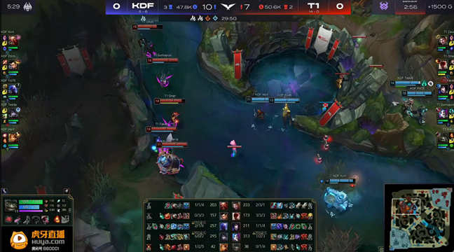 厄斐琉斯被塔姆秒杀，KDF以1-2不敌T1