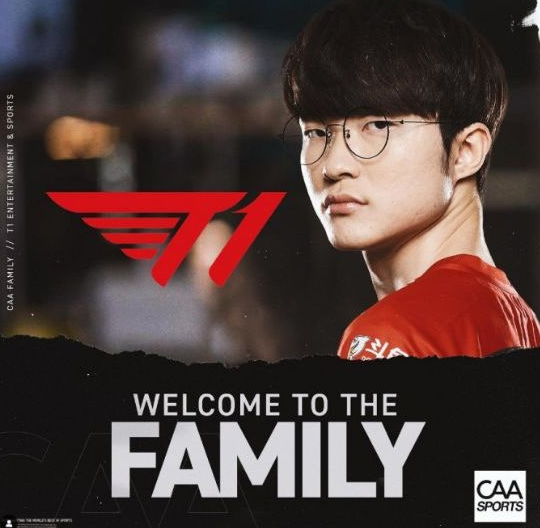 LOL第一人李相赫以及东家T1俱乐部签约CAA