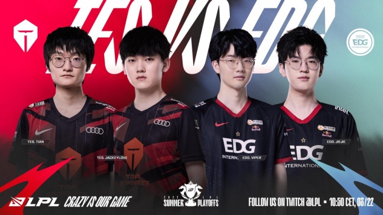 LPL:水子哥庆祝式大招无碍胜利，TES战胜EDG