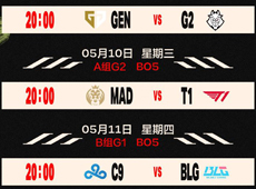 2023MSI胜败分组赛赛程公布：5月9日晚8点GEN、G2打响正赛第一战！