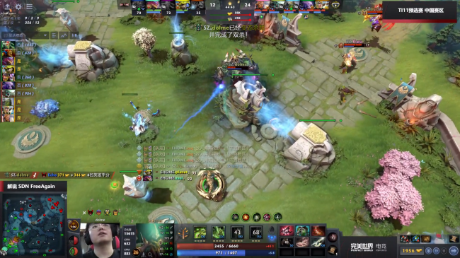 TI11中国区预选赛败者组：shenzhen各方面完爆EHOME晋级下一轮