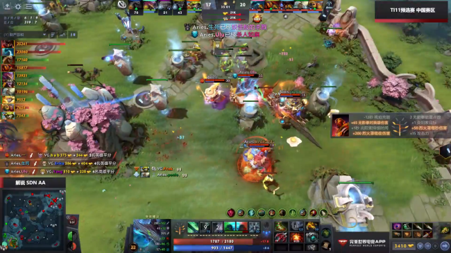 TI11中国区预选赛胜者组：老陈灵性偷家助Aries击败VG