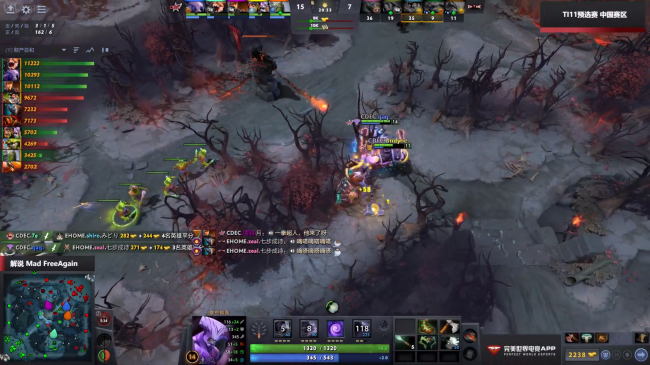 TI11中国区预选赛胜者组：中单兽带队CDEC碾压EHOME