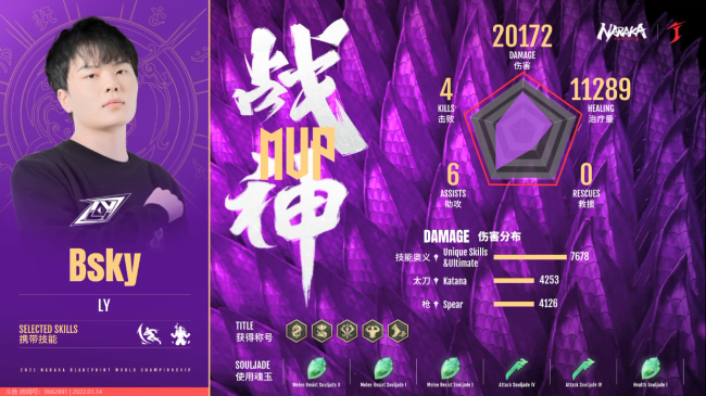 永劫无间全球总决赛三排赛DAY1第三场：LY丶Bsky独狼斩获荣光