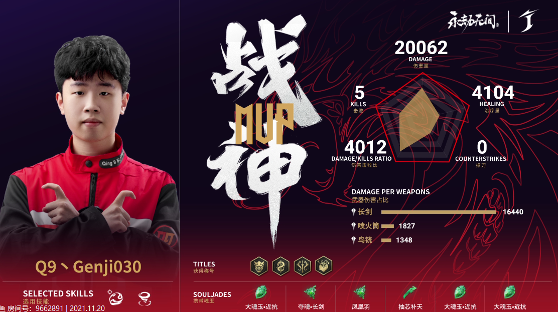 永劫无间世界冠军赛DAY3第一场：Q9后发制人取得开门红