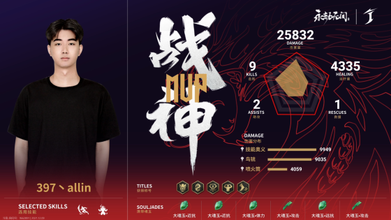 永劫无间预选赛入围赛第二周DAY1第六局：397满编斩获荣光