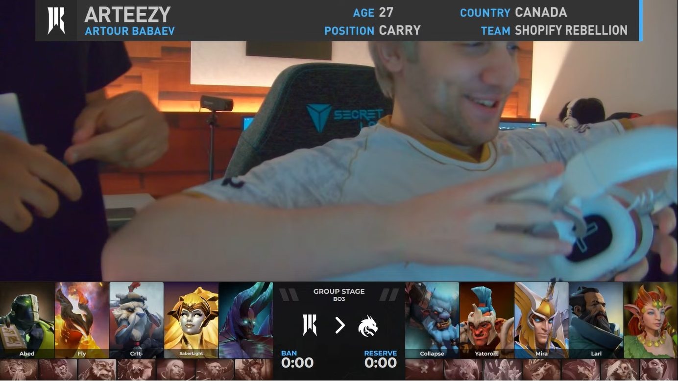 DOTA2-TI12小组赛：Spirit直落两盘2比0战胜SR，全胜挺进正赛胜者组