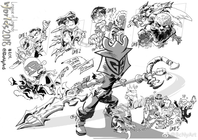 英雄联盟：漫说S8台湾漫画家再显风趣 力赞IG“真神”