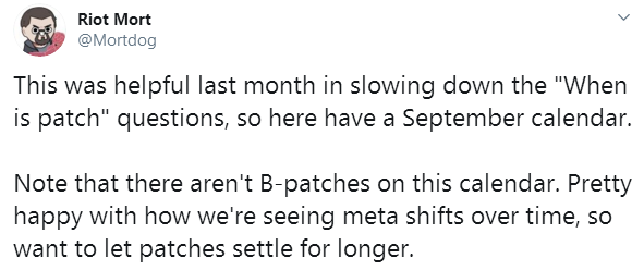 LOL云顶之弈设计师谈9月更新计划：取消b版本 增加版本时长